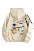 Kadın Galaxy Sırt Baskılı Oversize Sweatshirt - 5