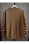 Erkek El Baskı Bisiklet Yaka Sweatshirt - 9