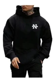 Erkek New York Baskılı Kapüşonlu Sweatshirt thumbnail 3