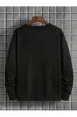 Erkek La Baskı Bisiklet Yaka Sweatshirt - 12