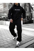 Erkek Believer Baskılı Oversize Kapşonlu Sweatshirt - 8