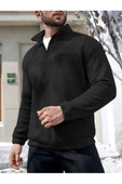 Erkek Göğüs Fermuarlı Oversize Polo Yaka Sweatshirt - 9