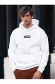 Erkek Awesome Baskılı Oversize Kapşonlu Sweatshirt - 8