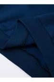 Erkek Petrol Mavi Monaco Baskılı Bisiklet Yaka Sweatshirt - 4