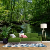 Nehir Manzaralı Duvar Kağıdı Baskı thumbnail 1