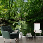 Nehir Manzaralı Duvar Kağıdı Baskı thumbnail 6