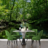 Nehir Manzaralı Duvar Kağıdı Baskı thumbnail 5