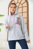 Unisex  Barrow Baskılı Oversize Kapşonlu Sweatshirt - 12