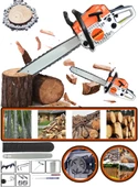 Eisenn Germany Prosaw MS-8800 Benzinli 52 CC Orman Ağaç Motoru 14 Hp Hızar Testere 50 cm Pala Odun Kesim Makinası - 1