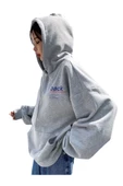 Unisex Back Baskılı Oversize Kapşonlu Sweatshirt - 2