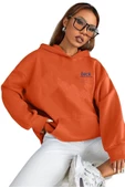 Unisex Back Baskılı Oversize Kapşonlu Sweatshirt - 4