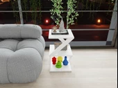 Bubon Yan Sehpa Beyaz-Beyaz - 4