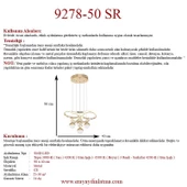 Eray Aydınlatma 9278-50 SR 4 Toplu Gold Led Avize - 4