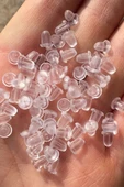 100 Adet(50 Çift) Silikon Küpe Arkalığı, Küpe Pistonu, Küpe Arkası 6x5 Mm - 1