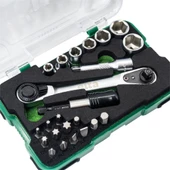 Elta 1/4" Altıköşe Cırcırlı Lokma Anahtar ve Bits Uç Seti 23 Parça - 4