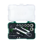 Elta 1/4" Altıköşe Cırcırlı Lokma Anahtar ve Bits Uç Seti 23 Parça - 3