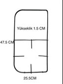Set Üstü Ocak Izgarası 47.5Cm-25.5Cm-1.5Cm - 1