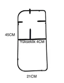 Set Üstü Ocak Izgarası 45Cm-21Cm-4Cm - 1