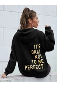Unisex Its Okey Baskılı Oversize Kapüşonlu Sweatshirt - 9