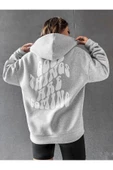 Unisex Good Things Sırt Baskılı Oversize Kapşonlu Sweatshirt - 4