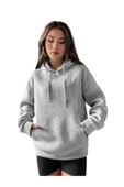 Unisex Good Things Sırt Baskılı Oversize Kapşonlu Sweatshirt - 2