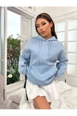Unisex Good Things Sırt Baskılı Oversize Kapşonlu Sweatshirt - 11