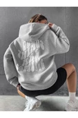 Unisex Good Things Sırt Baskılı Oversize Kapşonlu Sweatshirt - 6