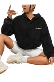 Unisex Los Angeles Baskılı Oversize Kapşonlu Sweatshirt - 2