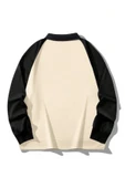 Unisex Ny Baskılı Oversize Polo Yaka Fermuarlı Sweatshirt - 4