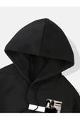 Unisex New Moment Baskılı Oversize Kapşonlu Sweatshirt thumbnail 10