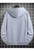 Unisex Paris Baskılı Kapşonlu Oversize Sweatshirt - 4
