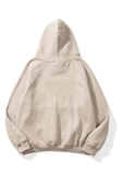 Unisex Essantial Baskılı Oversize Kapşonlu Sweatshirt - 4