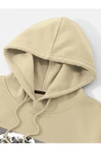 Unisex Heykel Baskılı Oversize Kapşonlu Sweatshirt thumbnail 9