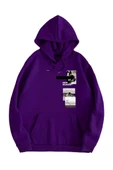 Unisex New Moment Baskılı Oversize Kapşonlu Sweatshirt thumbnail 1