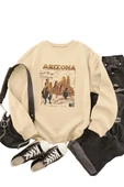 Unisex Arizona Bisiklet Yaka Sweatshirt - 1