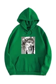 Unisex Heykel Baskılı Oversize Kapşonlu Sweatshirt thumbnail 2