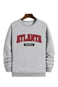 Unisex Atalanta Baskılı Bisiklet Yaka Oversize Sweatshirt - 1