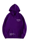 Unisex Happiest Baskılı Oversize Kapşonlu Sweatshirt - 2