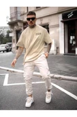 Erkek Faith Over Baskılı Oversize T-shirt - 6