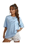 Kadın Vintage Baskılı Oversize T-shirt - 3