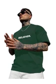 Erkek Believer Baskılı Oversize T-shirt - 7