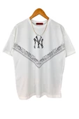 Erkek NY Baskılı T-Shirt - 8