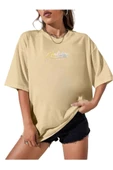 Kadın Malibu Baskılı Oversize T-Shirt - 1