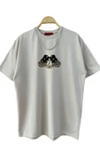 Erkek El Detay Baskılı Oversize Tshirt - 4