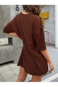 Kadın Malibu Baskılı Oversize T-Shirt - 10