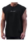 Erkek  City Baskılı Oversize T-shirt - 3