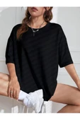 Kadın Pusula Sırt Baskılı Oversize T-shirt - 5