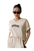 Kadın Lovegang Baskılı Tshirt - 1