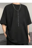 Erkek 3'lü Sırt Baskılı Oversize T-shirt - 5