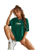 Kadın Malibu Baskılı Oversize T-Shirt - 6